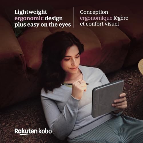 Kobo Libra Colour   eReader   7  Glare Free Colour E Ink Kaleido  3 Display   Dark Mode Option   Audiobooks   Waterproof   White