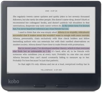Kobo Libra Colour   eReader   7  Glare Free Colour E Ink Kaleido  3 Display   Dark Mode Option   Audiobooks   Waterproof   Black