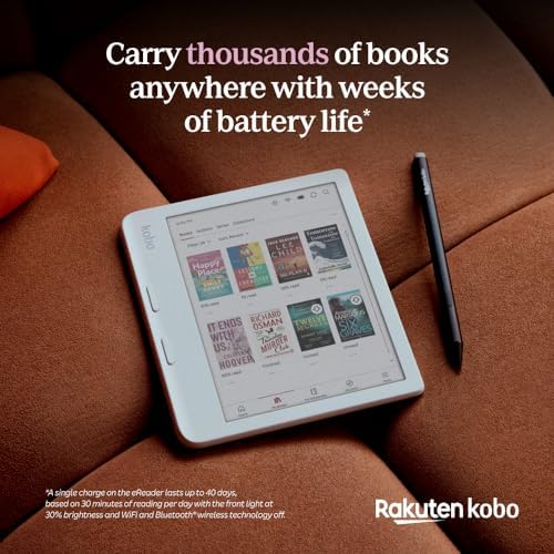 Kobo Libra Colour   eReader   7  Glare Free Colour E Ink Kaleido  3 Display   Dark Mode Option   Audiobooks   Waterproof   Black
