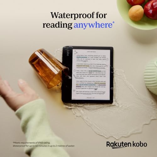 Kobo Libra Colour   eReader   7  Glare Free Colour E Ink Kaleido  3 Display   Dark Mode Option   Audiobooks   Waterproof   Black