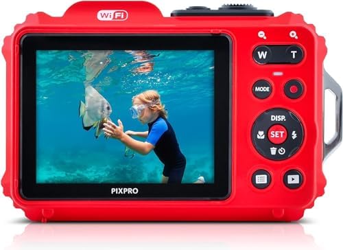 Kodak PIXPRO WPZ2 Rugged Waterproof Shockproof Digital Camera 16MP 4X Optical Zoom 1080P Full HD Video  2 7 LCD  Red  Bundle with Camera Case  SanDisk 32GB microSDHC Card  4 Items 
