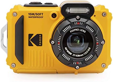 Kodak PIXPRO WPZ2 Rugged Waterproof 16MP Digital Camera with 4X Optical Zoom with Koah Nostrand Gadget Bag with Accessory Kit  32GB UHS I microSDHC  and Floating Strap Bundle  4 Items 