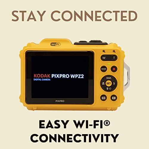 Kodak PIXPRO WPZ2 Rugged Waterproof 16MP Digital Camera with 4X Optical Zoom with Koah Nostrand Gadget Bag with Accessory Kit  32GB UHS I microSDHC  and Floating Strap Bundle  4 Items 
