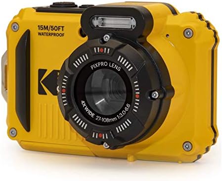 Kodak PIXPRO WPZ2 Rugged Waterproof 16MP Digital Camera with 4X Optical Zoom with Koah Nostrand Gadget Bag with Accessory Kit  32GB UHS I microSDHC  and Floating Strap Bundle  4 Items 