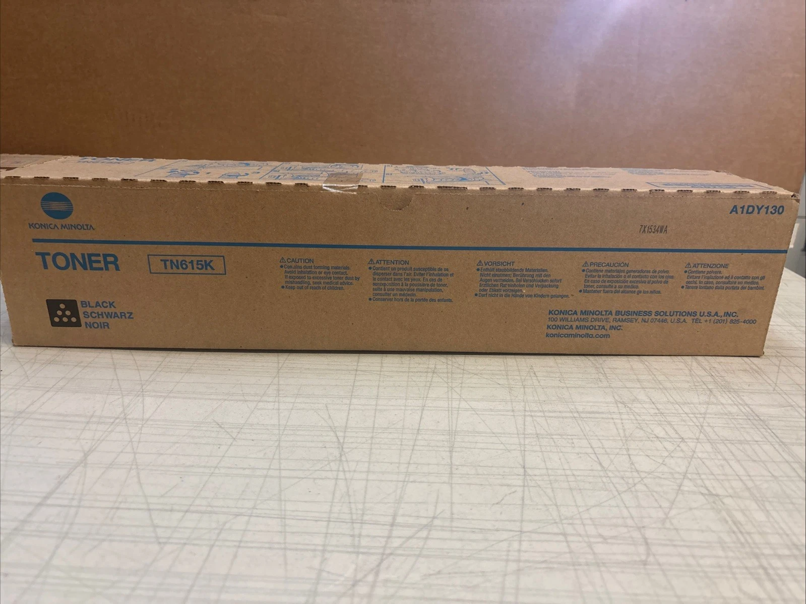 Konica Minolta TN 615K Black Toner Cartridge   A1DY130