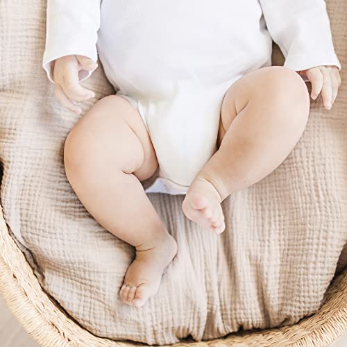 Konssy Paquete de 3 mantas de muselina para envolver unisex, manta de recepción de recién nacido, grande de 47 x 47 pulgadas, manta de muselina suave y transpirable para niños y niñas