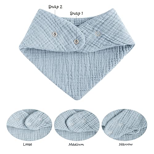 Konssy Muslin Baby Bibs 10 Pack Baby Bandana Drool Bibs 100 Cotton for Unisex Boys and Girls Soft Absorbent Set for Teething and Drooling