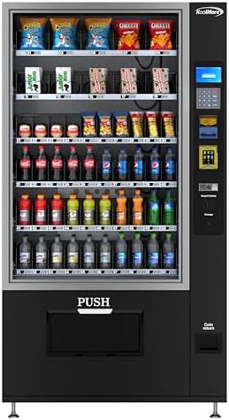 KoolMore Refrigerated Snack Vending Machine with 60 Slots  Bill Acceptor and Credit Card Reader in Black  KM VMR 40 BR 