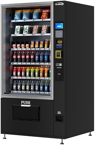 KoolMore Refrigerated Snack Vending Machine with 60 Slots  Bill Acceptor and Credit Card Reader in Black  KM VMR 40 BR 