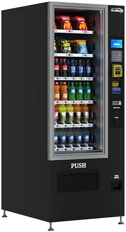 KoolMore Refrigerated Snack Vending Machine with 60 Slots  Bill Acceptor and Credit Card Reader in Black  KM VMR 40 BR 