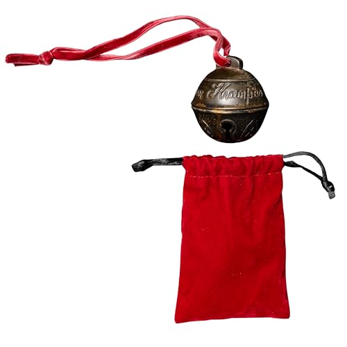 Krampus Bell Cursed Jingle Bell Metal Replica with Red Bag Accessory