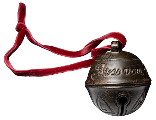 Krampus Bell Cursed Jingle Bell Metal Replica with Red Bag Accessory