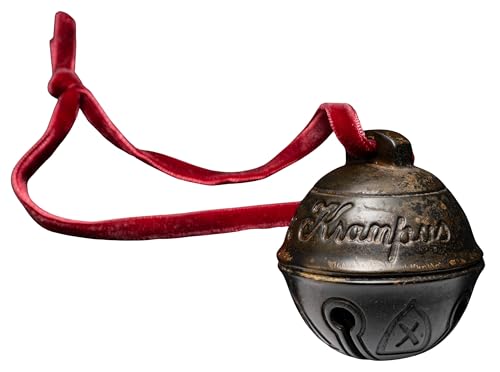 Krampus Bell Cursed Jingle Bell Metal Replica with Red Bag Accessory
