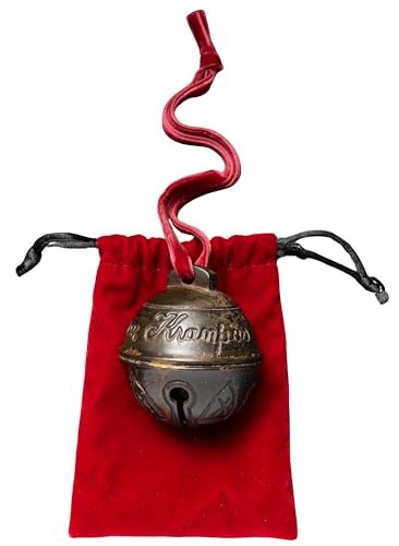 Krampus Bell Cursed Jingle Bell Metal Replica with Red Bag Accessory