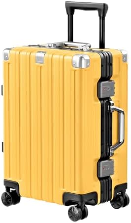 Krute Zipperless Luggage 24 Inch Aluminum Frame Suitcase with Spinner Wheels PC ABS Hardide Checked Luggage TSA Approved