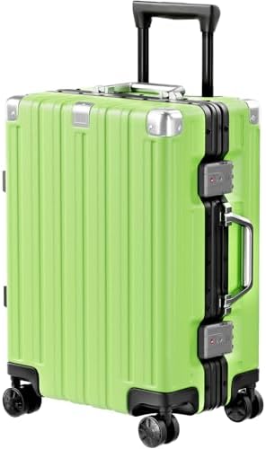 Krute Zipperless Luggage 24 Inch Aluminum Frame Suitcase with Spinner Wheels PC ABS Hardide Checked Luggage TSA Approved