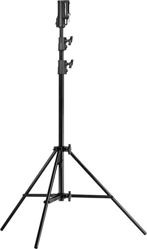 Kupo Master Combo Alu Senior Stand  Lightweight Aluminum Combo Stand with Universal Head  Leveling Leg  Max Height 10 33  Supports 26 5lbs  Black  KS200511 