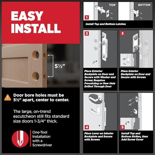 Kwikset Caerus Front Door Lock Handle and Deadbolt Set  Entry Handleset Exterior with Interior Lever  Matte Black  SmartKey Re Key Security  with KwikSlide  Door Handle Backplate Full Escutcheon