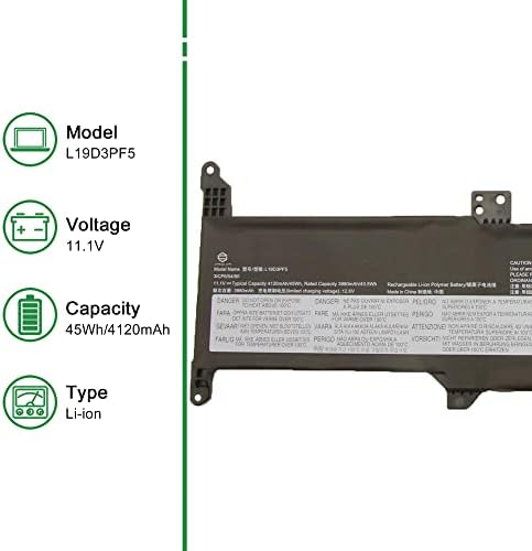 L20L3PF0 SB11B36276 5B11B36283 Laptop Battery Replacement for Lenovo IdeaPad 3 14ALC6 3 15ALC6 3 15ITL6 Series L20M3PF0 SB11B36274 5B11B36279 L20C3PF0 SB11B36277 5B11B36275 11 1V 45Wh