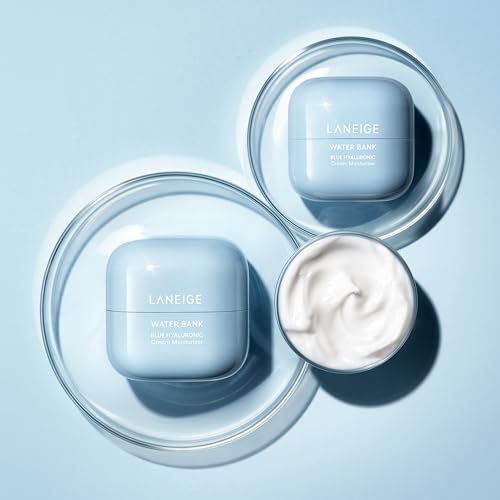 LANEIGE Water Bank Blue Hyaluronic Cream Moisturizer  Hydrating Korean Face Cream with Squalane & Ceramide for Skin Barrier Support  Dermatologist Tested