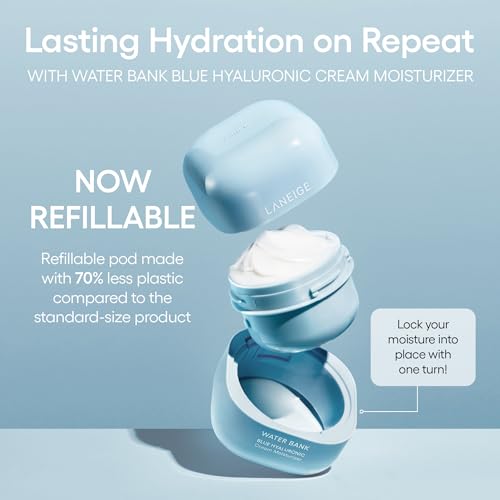 LANEIGE Water Bank Blue Hyaluronic Cream Moisturizer  Hydrating Korean Face Cream with Squalane & Ceramide for Skin Barrier Support  Dermatologist Tested