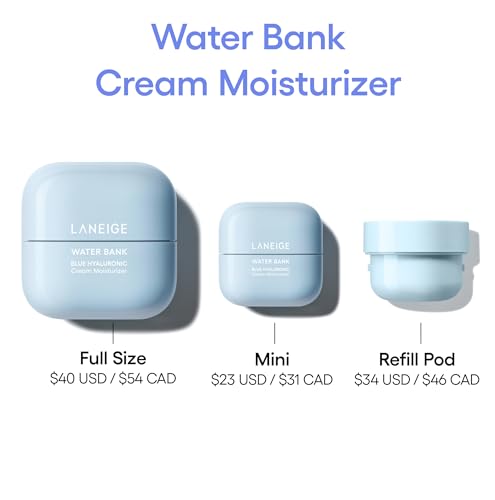 LANEIGE Water Bank Blue Hyaluronic Cream Moisturizer  Hydrating Korean Face Cream with Squalane & Ceramide for Skin Barrier Support  Dermatologist Tested