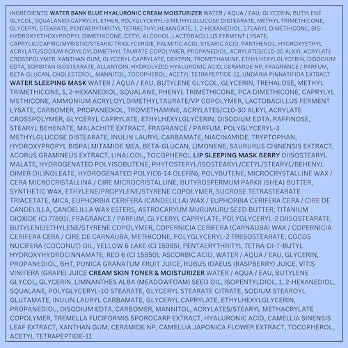 LANEIGE Water Bank Blue Hyaluronic Cream Moisturizer  Hydrating Korean Face Cream with Squalane & Ceramide for Skin Barrier Support  Dermatologist Tested