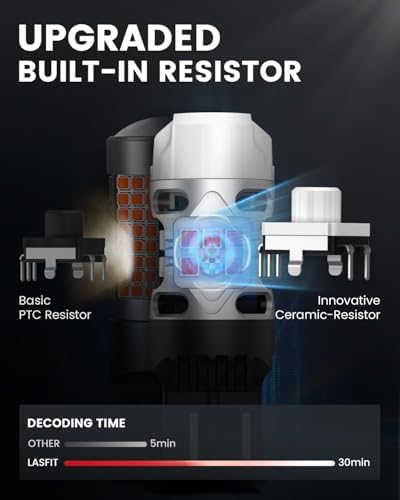 LASFIT 7440 LED Bulb Anti Hyper Flash Canbus 7443 Front or Rear Turn Signal Light 7444na 7441 7444 7440NA W21W WY21W Bulbs No Load Resistor Need  Upgraded Amber  Pack of 2