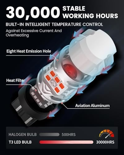 LASFIT 7440 LED Bulb Anti Hyper Flash Canbus 7443 Front or Rear Turn Signal Light 7444na 7441 7444 7440NA W21W WY21W Bulbs No Load Resistor Need  Upgraded Amber  Pack of 2