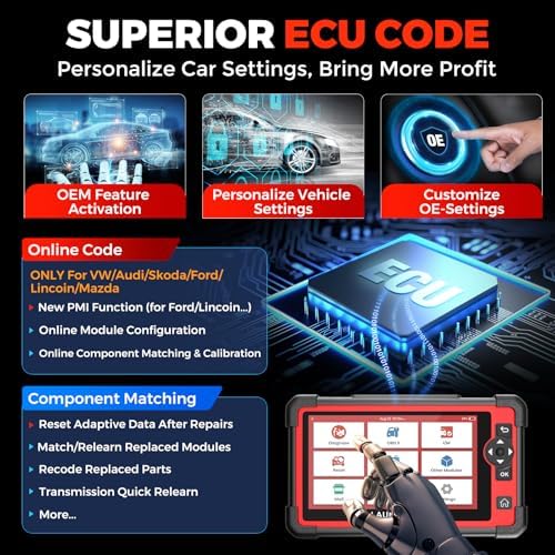 LAUNCH X431 CRP919E OBD2 Scanner  2025 Bidirectional Scan Tool as CRP919EBT  CANFD & DoIP  ECU Code  35  Service  Active Tests  All System Diagnosis  FCA Autoauth  BST360 & TPMS  2 Year Update