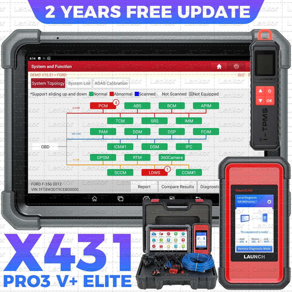 LAUNCH X431 PRO3 V  Elite 5 0 Smartlink C 2 0 Bidirectional Scan Tool J2534 2025