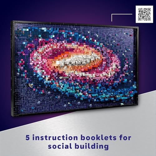 LEGO Art The Milky Way Galaxy Building Set   Space Decor DIY Kits for Adults for Bedroom Wall  Ages 18    Gift Ideas for Space Lovers  Men & Women   Includes Frame for Display   31212