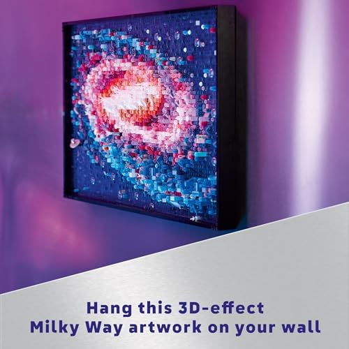 LEGO Art The Milky Way Galaxy Building Set   Space Decor DIY Kits for Adults for Bedroom Wall  Ages 18    Gift Ideas for Space Lovers  Men & Women   Includes Frame for Display   31212