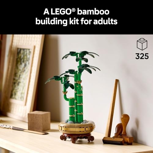 LEGO Botanicals Lucky Bamboo Building Set   Artificial Plant for Indoor Home Décor  Adults Ages 18    Gift for Birthdays for Him   Fake Plant Decoration for Table  Desk  Office   10344