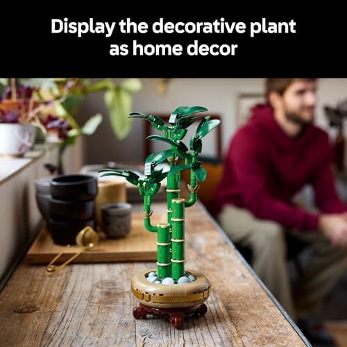 LEGO Botanicals Lucky Bamboo Building Set   Artificial Plant for Indoor Home Décor  Adults Ages 18    Gift for Birthdays for Him   Fake Plant Decoration for Table  Desk  Office   10344