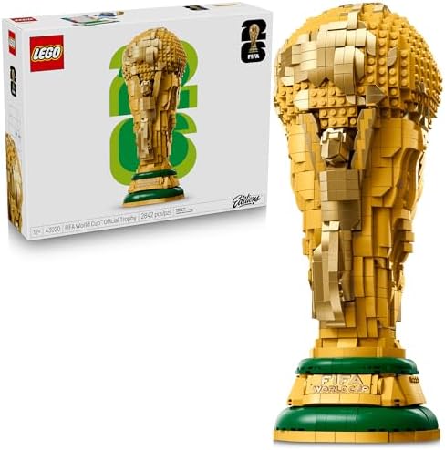 LEGO Editions FIFA World Cup Official Trophy Building Set   Kit for Display in Bedroom  Home Office  Book Shelf   Soccer Fans Collectible   with World Cup 2026 Minifigure   Gift for Fans   43020