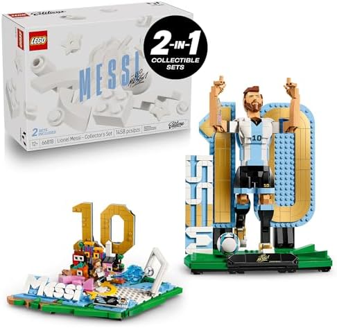 LEGO Editions Lionel Messi   Collectors Set Co Pack   Building Toy for Kids   Soccer Collectible   Sports Décor for Boys & Girls  Ages 12    Gift Idea for Soccer Fans   66818