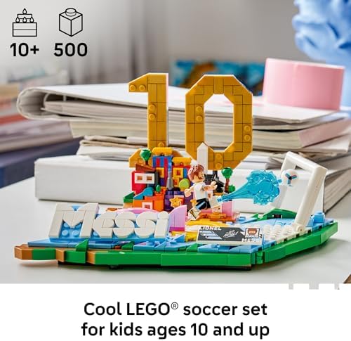 LEGO Editions Lionel Messi   Collectors Set Co Pack   Building Toy for Kids   Soccer Collectible   Sports Décor for Boys & Girls  Ages 12    Gift Idea for Soccer Fans   66818