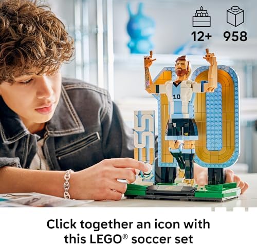 LEGO Editions Lionel Messi   Collectors Set Co Pack   Building Toy for Kids   Soccer Collectible   Sports Décor for Boys & Girls  Ages 12    Gift Idea for Soccer Fans   66818