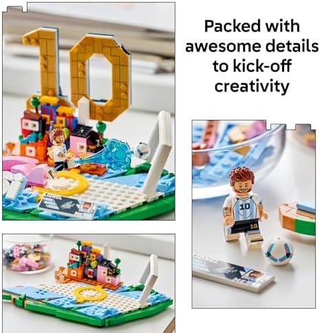 LEGO Editions Lionel Messi   Collectors Set Co Pack   Building Toy for Kids   Soccer Collectible   Sports Décor for Boys & Girls  Ages 12    Gift Idea for Soccer Fans   66818