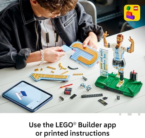 LEGO Editions Lionel Messi   Collectors Set Co Pack   Building Toy for Kids   Soccer Collectible   Sports Décor for Boys & Girls  Ages 12    Gift Idea for Soccer Fans   66818
