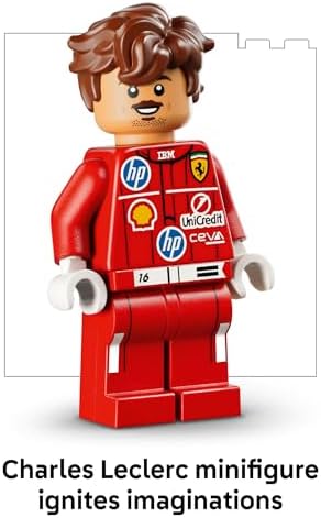LEGO Editions Scuderia Ferrari HP Charles Leclerc Helmet   Building Set for Teens  Ages 14    Collectible F1 Display   Bedroom or Home Office Decor   Gift for Formula 1 Fans   43014