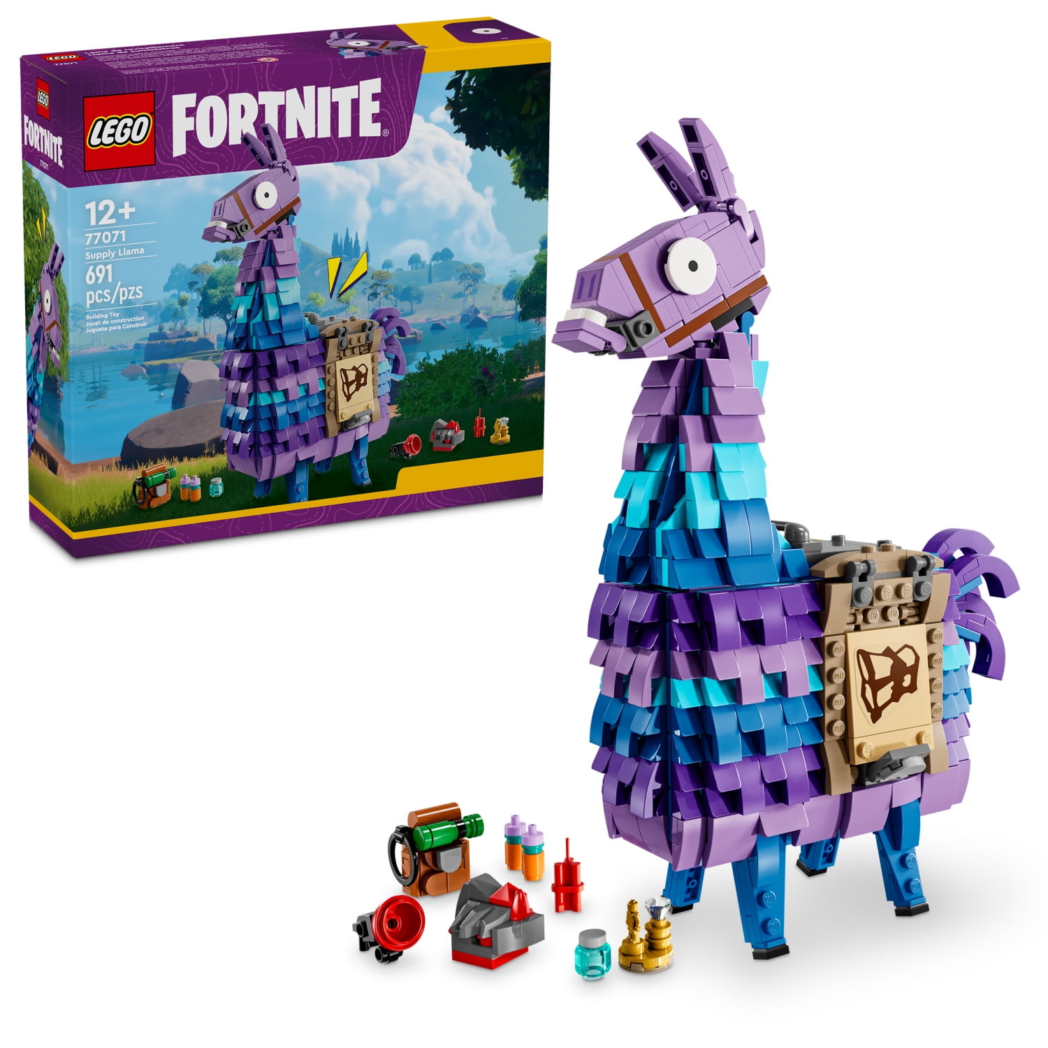 LEGO Fortnite Supply Llama Building Set   Kids Toy for Gamers  Ages 12    Display Model  Collectible Fortnite Toy   Gift for Boys & Girls   77071