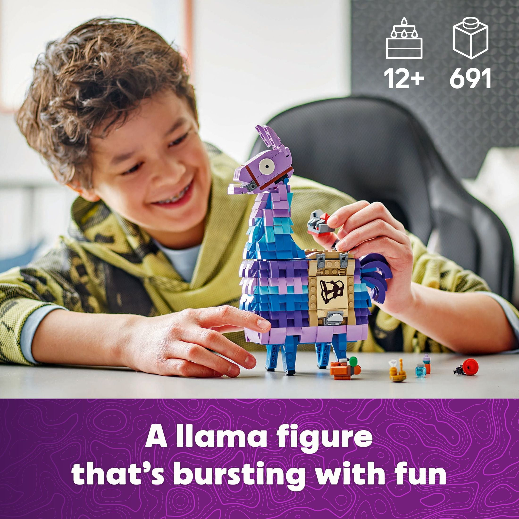 LEGO Fortnite Supply Llama Building Set   Kids Toy for Gamers  Ages 12    Display Model  Collectible Fortnite Toy   Gift for Boys & Girls   77071