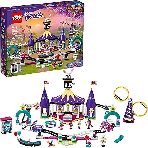 LEGO Friends Magical Funfair Roller Coaster 41685 Building Kit; Pretend Playset for Kids Who Love Theme Park Toys; New 2021  974 Pieces 