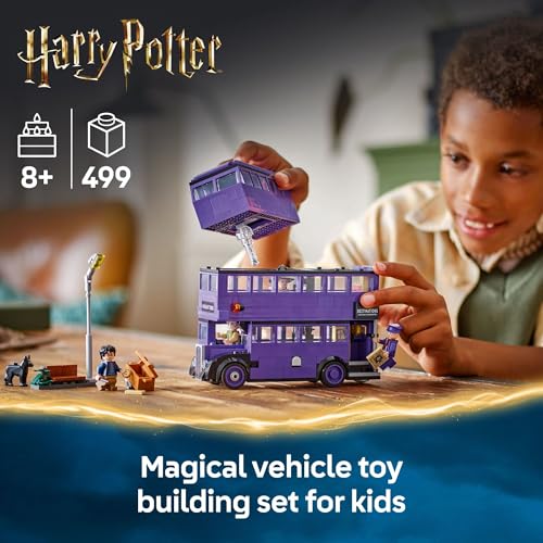 LEGO Harry Potter Knight Bus Adventure   Building Toy for Kids  Boys  and Girls  Ages 8    Iconic Bus from Harry Potter and The Prisoner of Azkaban   with 5 Minifigures   Birthday Gift Idea   76446
