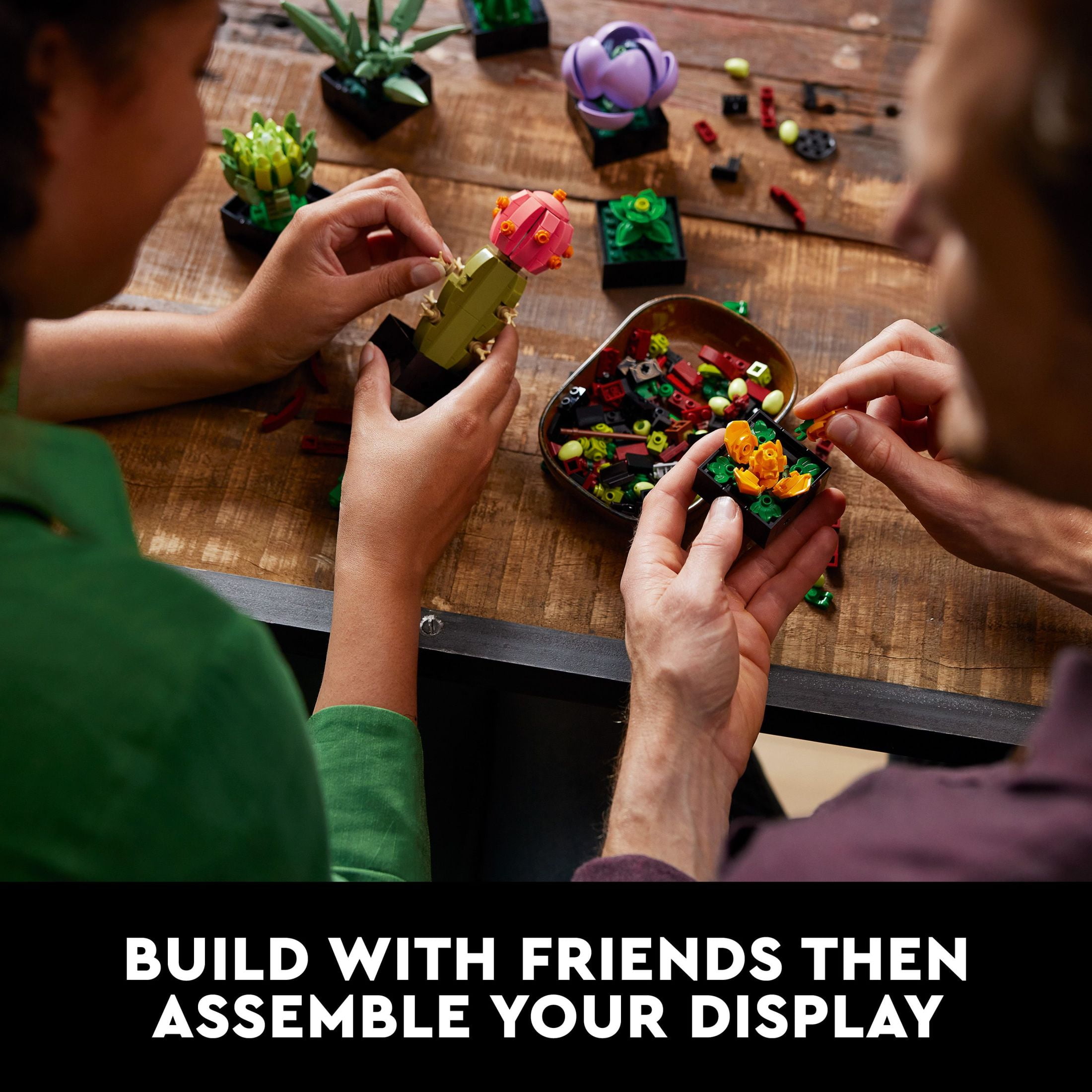 LEGO Icons Succulents  5" Artificial Plant  Multicolor  Plastic  for Home Decor