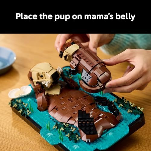 LEGO Ideas - Juego de construcción de nutrias marinas flotantes para adultos, decoración de habitación u oficina para mujeres y hombres, a partir de 18 años, ideas de regalo para cumpleaños, 21366