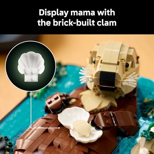 LEGO Ideas - Juego de construcción de nutrias marinas flotantes para adultos, decoración de habitación u oficina para mujeres y hombres, a partir de 18 años, ideas de regalo para cumpleaños, 21366