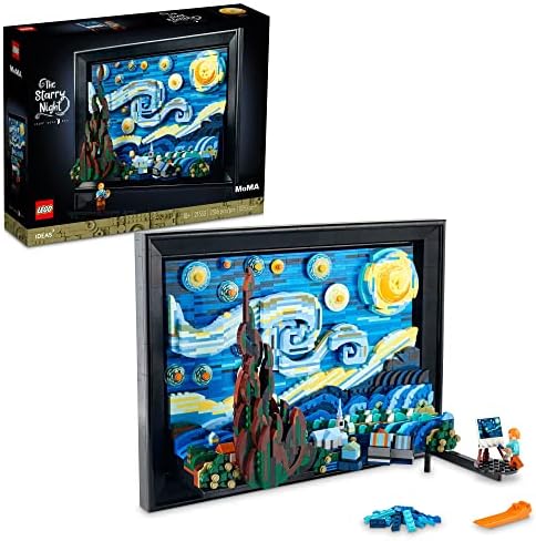 LEGO Ideas Vincent Van Gogh The Starry Night   Building Set for Adults  Ages 18    Beautifully Detailed Home Wall Art Decor   Gift for Men & Women   21333